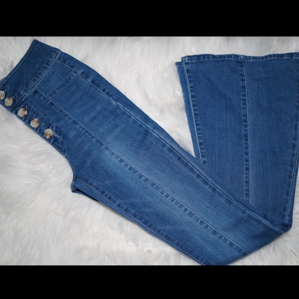 High waisted bell bottom pants